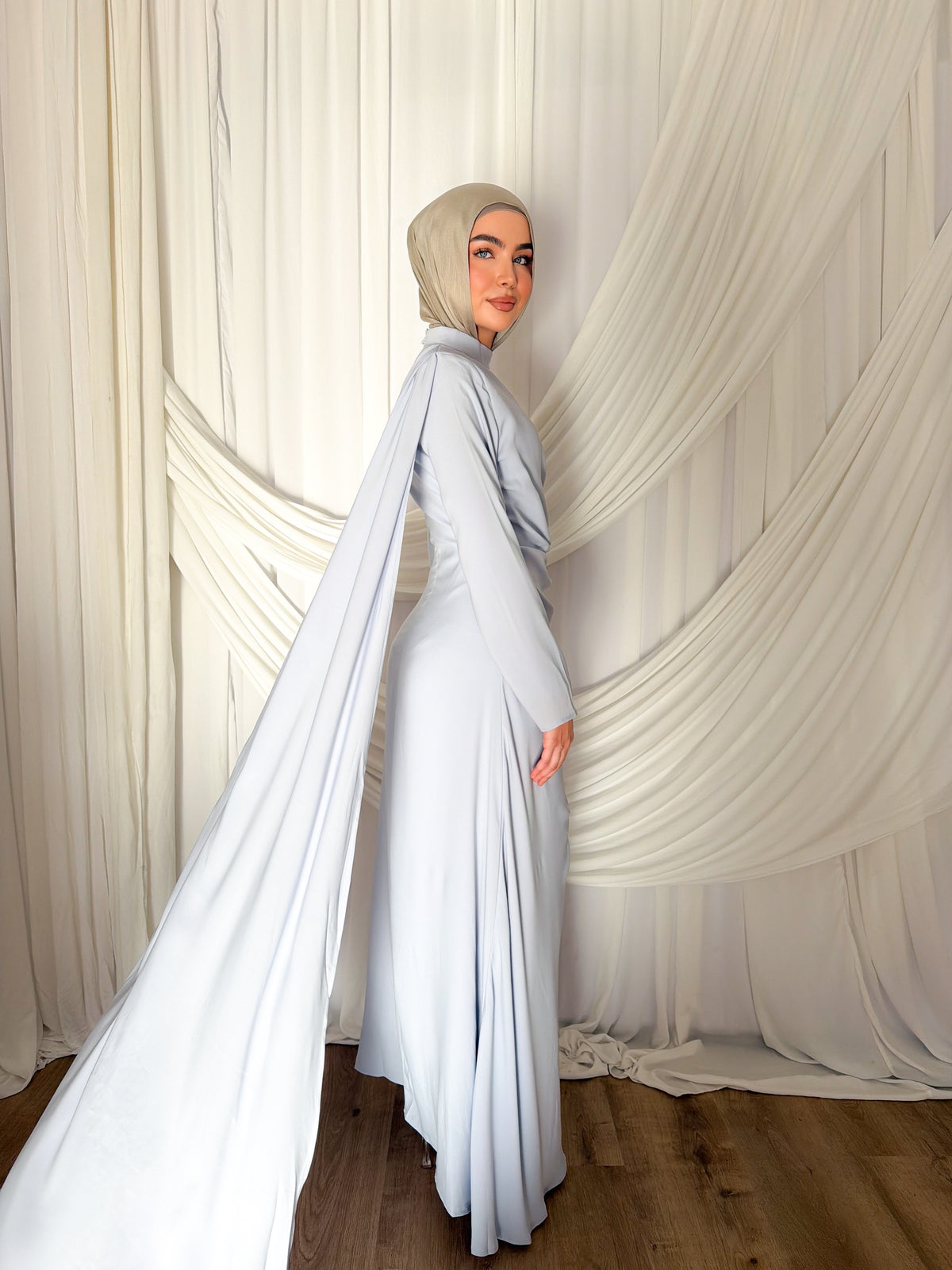 LEYANA DRESS — BABY BLUE