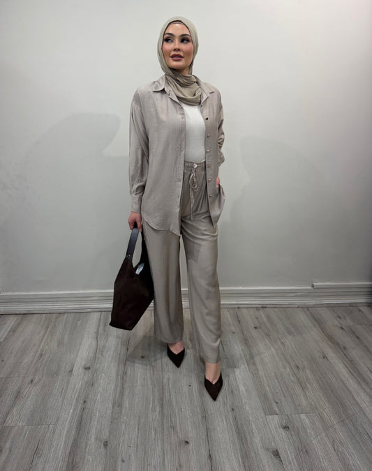 The Summer Ease Set in Beige