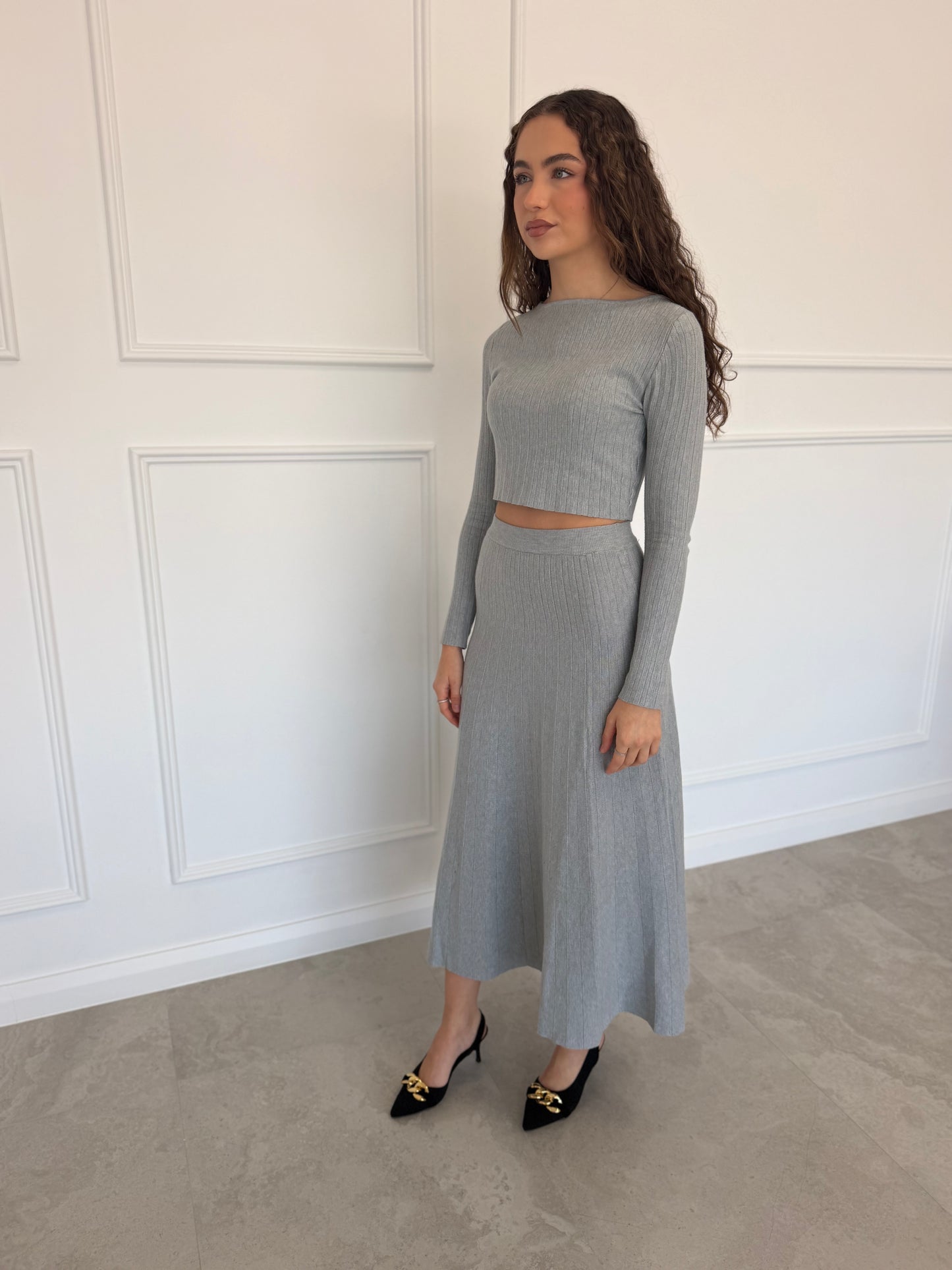 Luna Grace Set | Ribbed Knit Co-Ord Set Australia | Attire by Nour