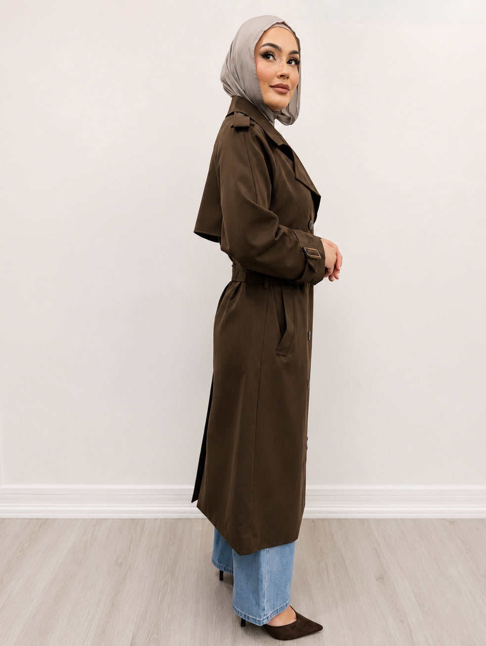 The Classic Trench – Chocolate Brown