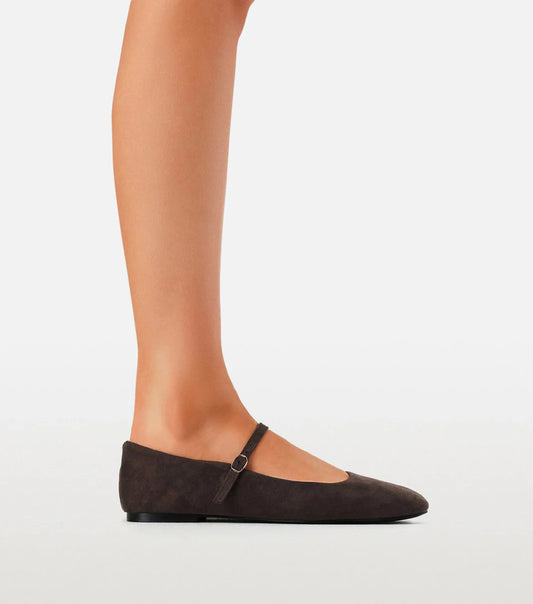 Fion Flat – Dark Cacao Suede